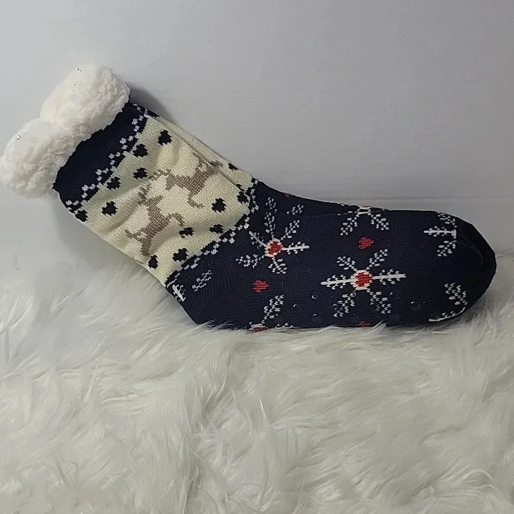 YELETE Sherpa Snowflake Slipper Winter Socks Size‎ 9-11